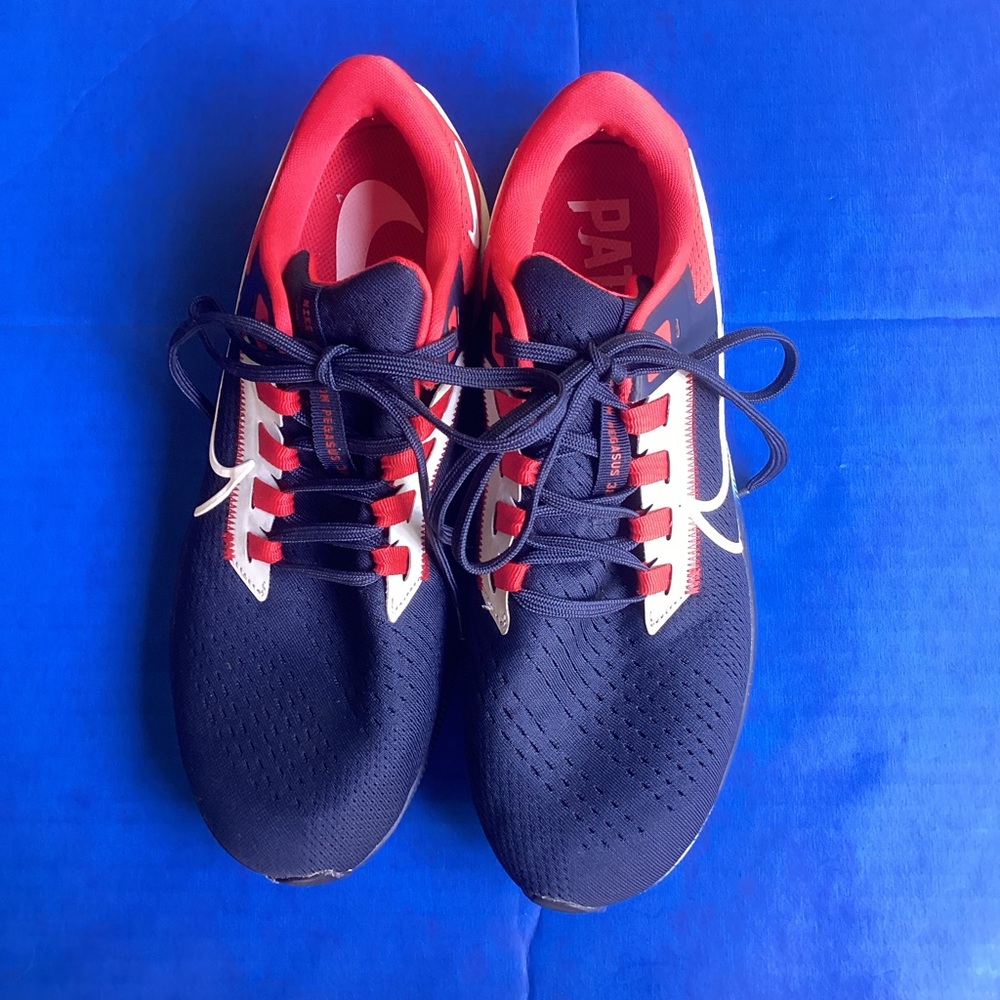 Nike Patriots Collaboration Red and Blue Sneakers, size 8.5